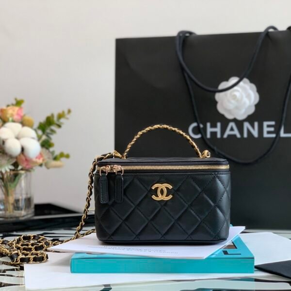 Ch@nel Cosmetic Bag-Lambskin-18CM