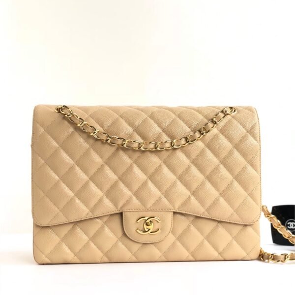 Ch@nel Flap Bag-Caviar Leather-Maxi-33CM