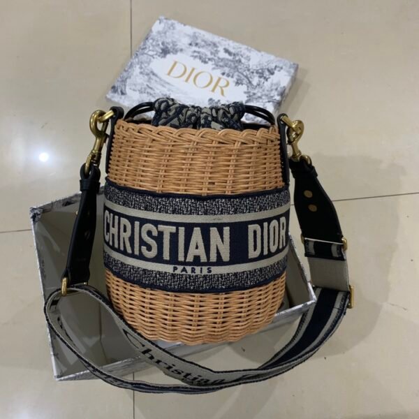 Diro Bamboo Woven Round Bag-18*19CM