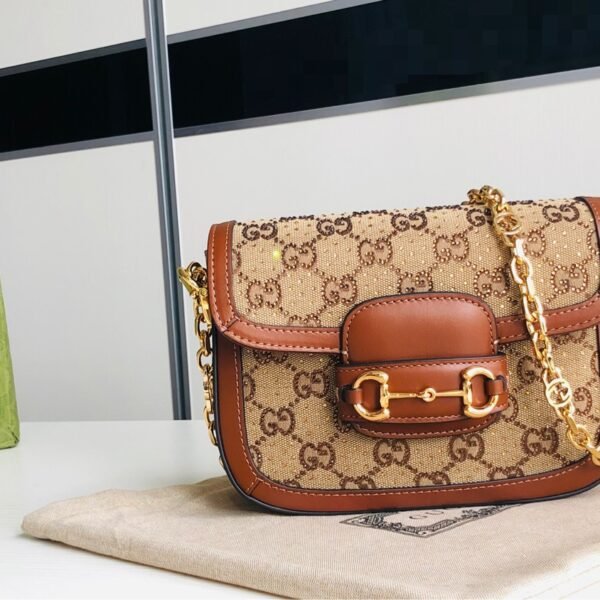 Gucci 1955 Horsebit Shoulder Bag-20.6*14.4*5.1CM